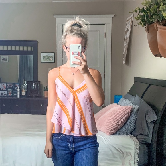 Forever 21 Spaghetti Strap Striped Tank Top - Picture 2 of 4